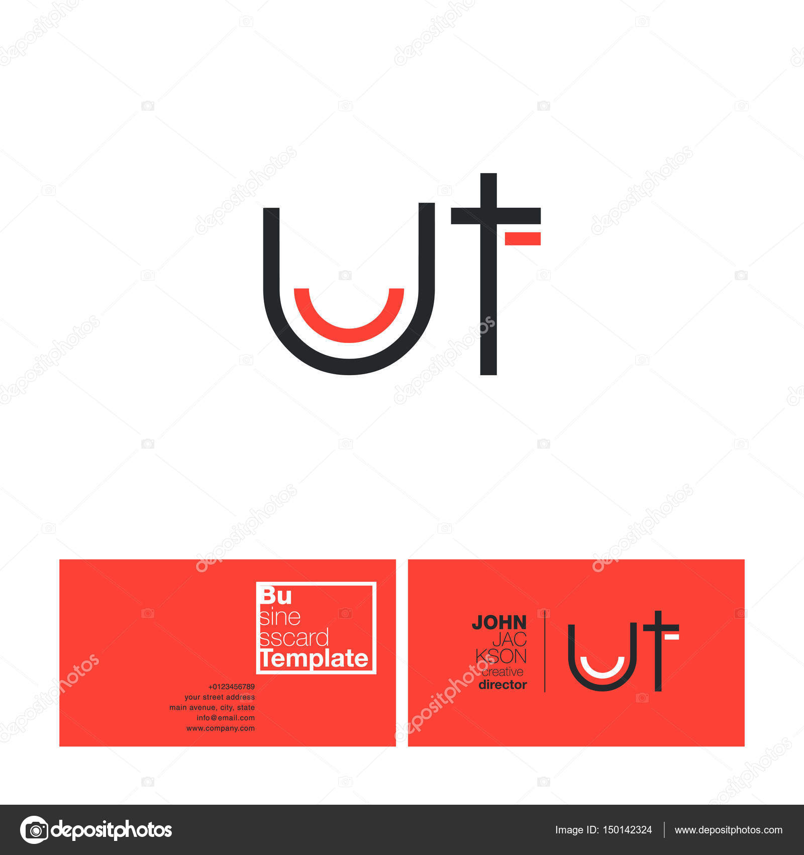 Ut Letters Logo Business Card Stock Vector C Brainbistro 150142324