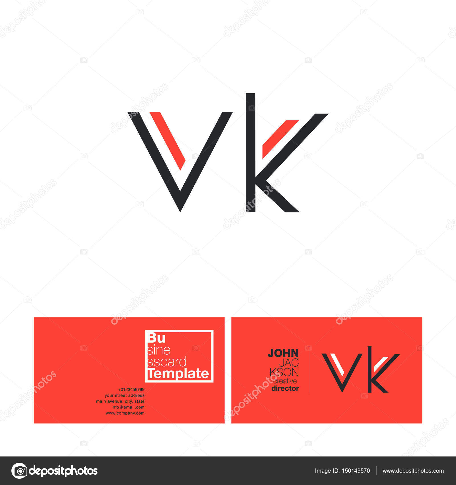 logotipo da letra vk. modelo de vetor de design de logotipo de