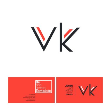 VK harf Logo kartvizit 