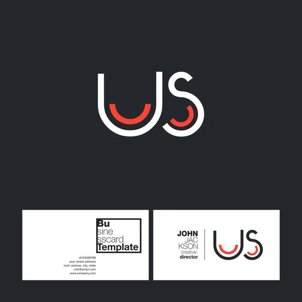 Cartas americanas Logo cartão de visita — Vetor de Stock