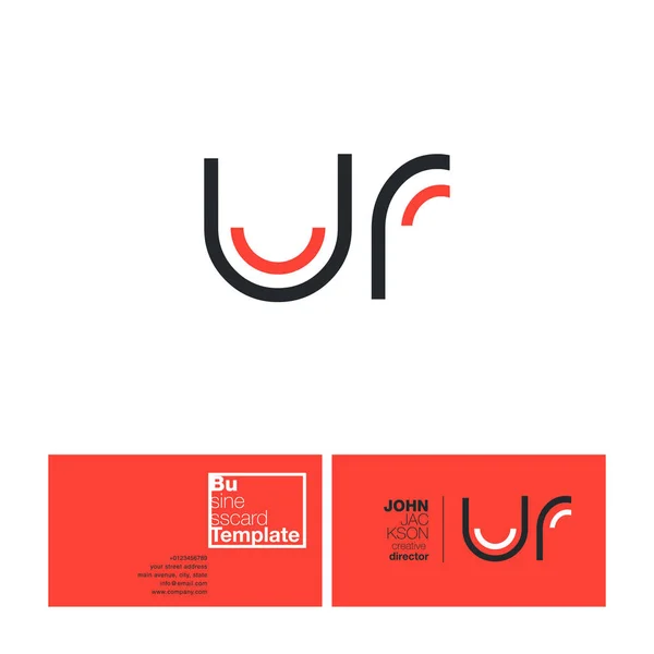 UR Cartas Logo Cartão de visita —  Vetores de Stock