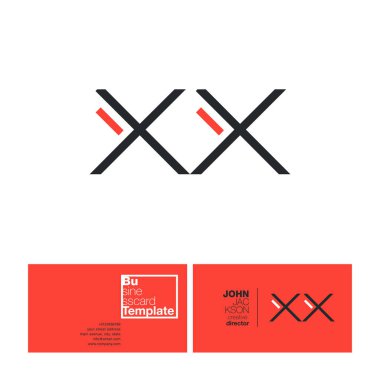 Xx harf Logo kartvizit