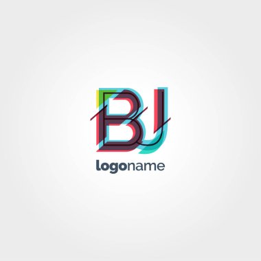 BJ multicolour harf logo