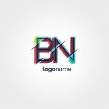 Bn multicolour harf logo