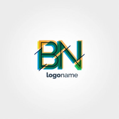 Bn multicolour harf logo