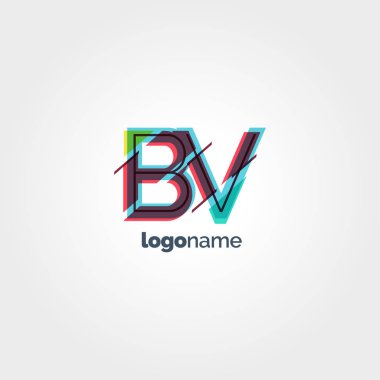 BV multicolour harf logo