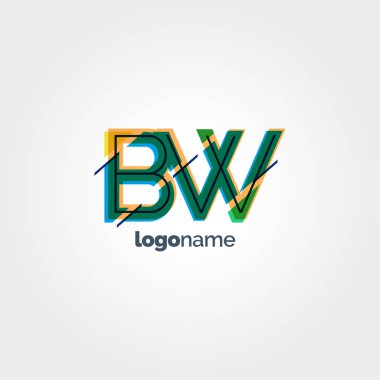 BW multicolour harf logo