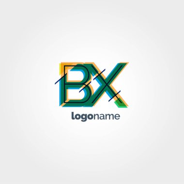 BX multicolour harf logo
