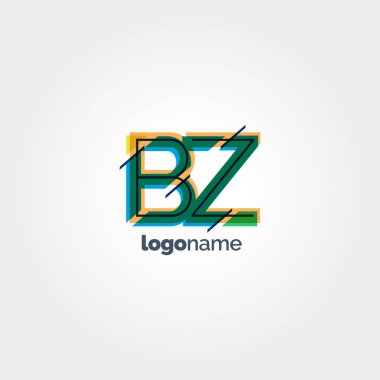 BZ multicolour harf logo