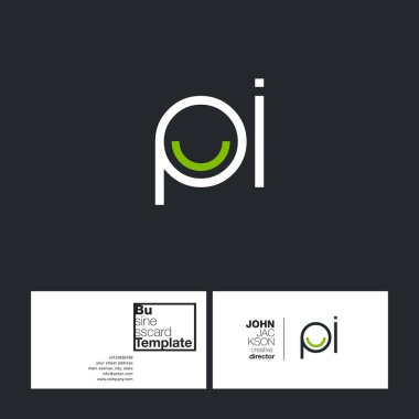 Pi harfleri Logo kartvizit 