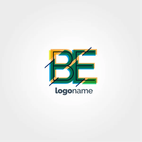 BE logo lettres multicolores — Image vectorielle