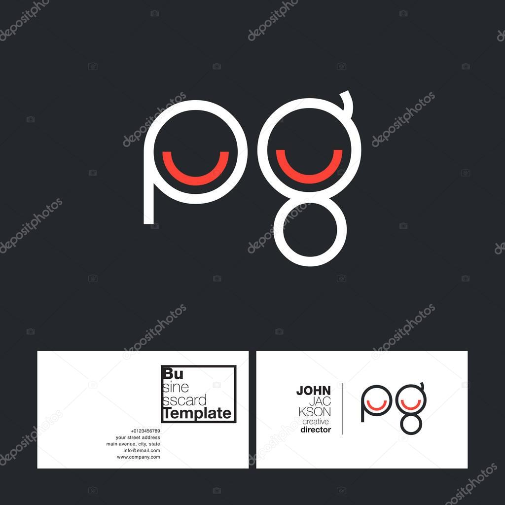 PG Letters Logo Business Card 