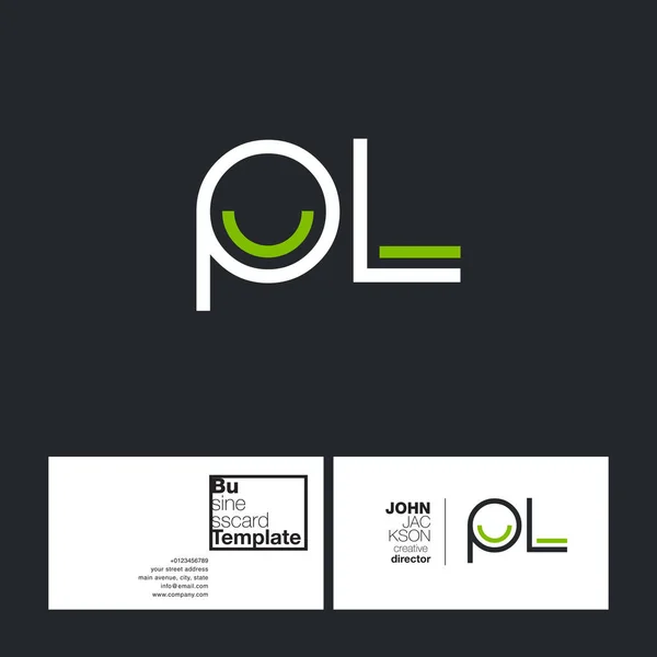 Letters Logo Business Card — стоковый вектор
