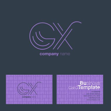 GX harf Logo kartvizit