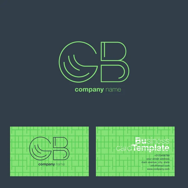 GB betűk logót Cégkártya — Stock Vector