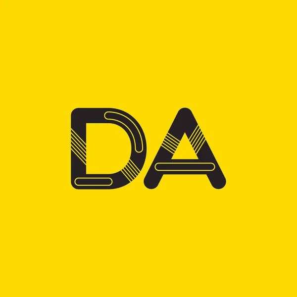 DA lettres connectées logo — Image vectorielle