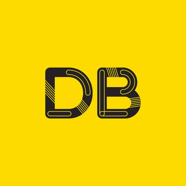 Logo delle lettere collegate DB — Vettoriale Stock