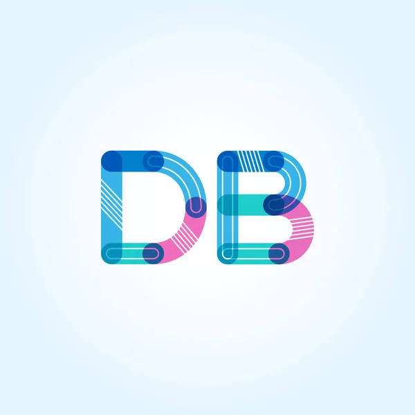 DB letras conectadas logo — Vector de stock