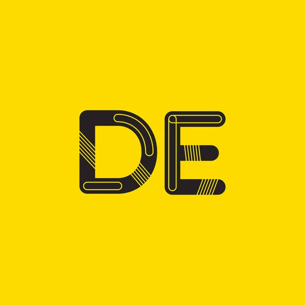 Логотип букв DE — стоковый вектор