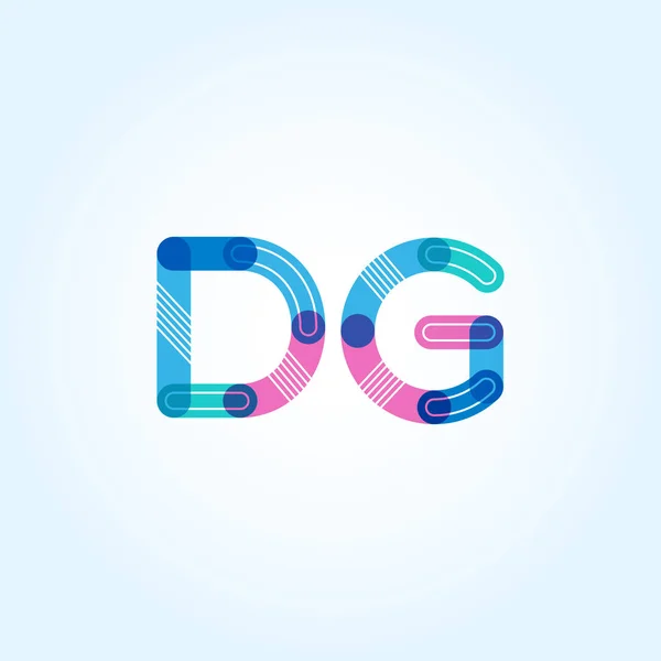 Dg 接続文字ロゴ — ストックベクタ