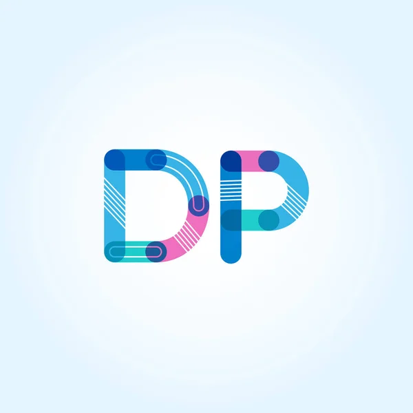 Dp verbundene Buchstaben Logo — Stockvektor
