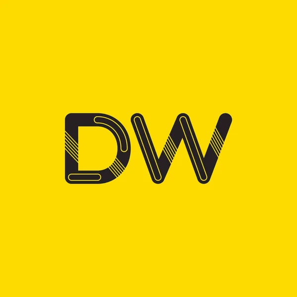 Dw 연결 편지 로고 — 스톡 벡터