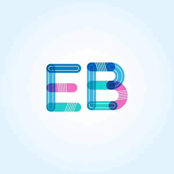 Logo lettere collegate EB — Vettoriale Stock