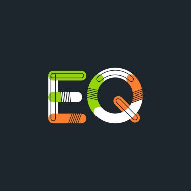 EQ connected letters logo clipart