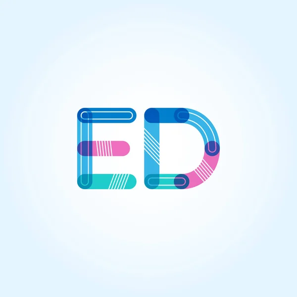 ED logo lettere collegate — Vettoriale Stock