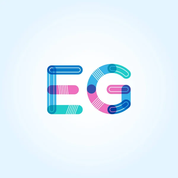 EG letras conectadas logotipo — Vetor de Stock