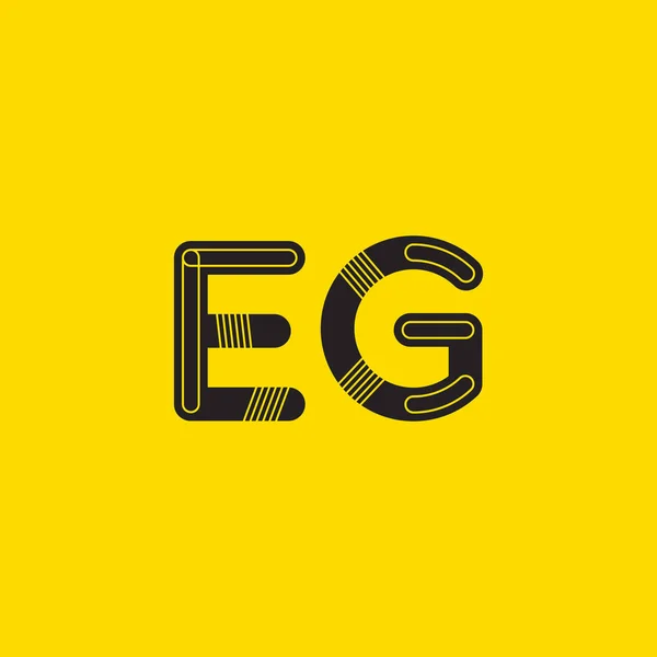 EG lettres connectées logo — Image vectorielle