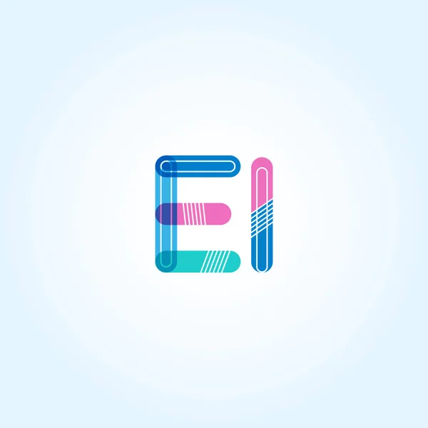 EI connected letters logo — Stock Vector