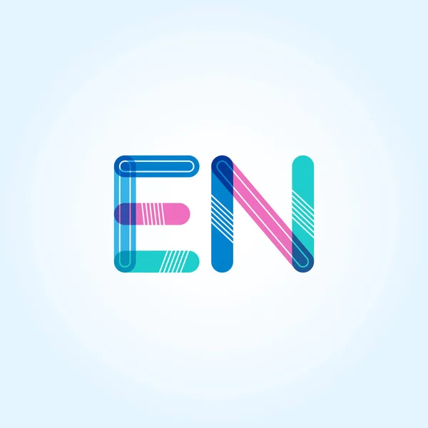 En letras conectadas logo — Vector de stock