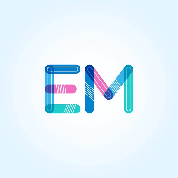 Em lettres connectées logo — Image vectorielle