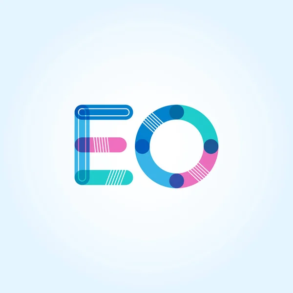 Eo 接続文字ロゴ — ストックベクタ
