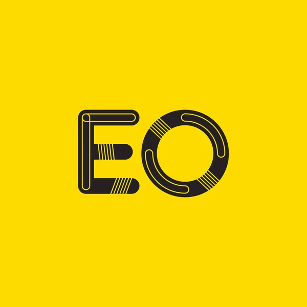 Логотип підключених літер EO — стоковий вектор