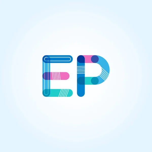 EP podłączony logo litery — Wektor stockowy