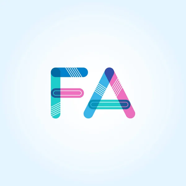 Logo de letras conectadas Fa — Vector de stock
