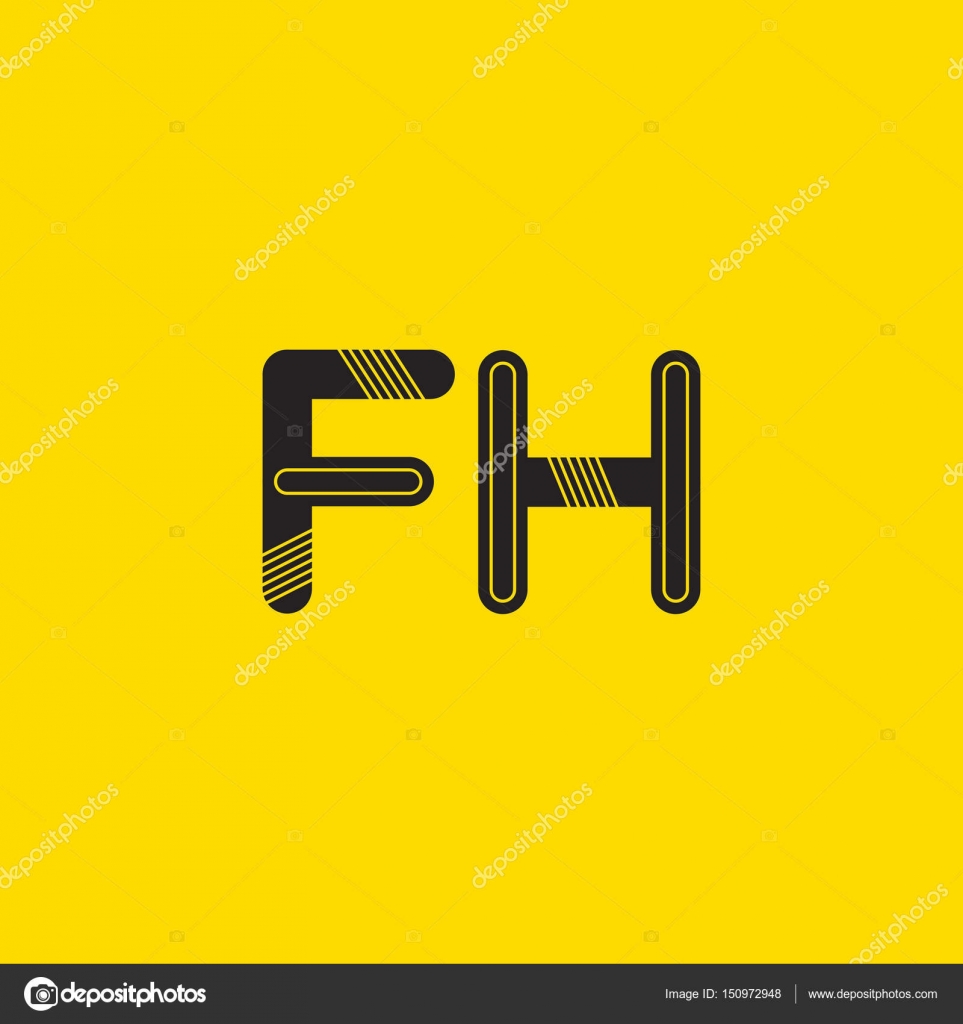 Fh Connected Letters Logo Stock Vector Brainbistro 150972948