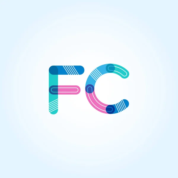 FC ansluten bokstäver logotyp — Stock vektor