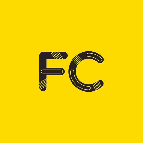 Logo delle lettere collegate Fc — Vettoriale Stock