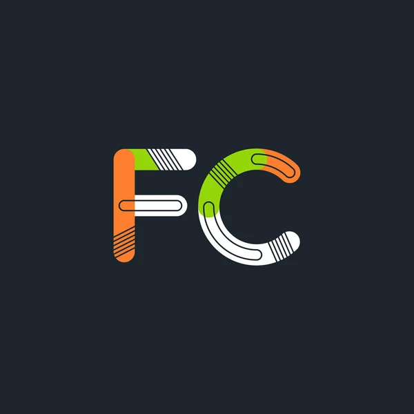 Fc letras conectadas logotipo —  Vetores de Stock