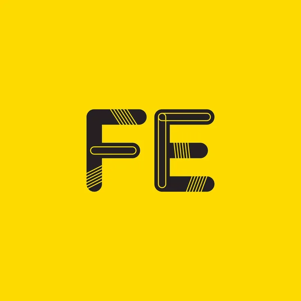 Logo delle lettere collegate Fe — Vettoriale Stock