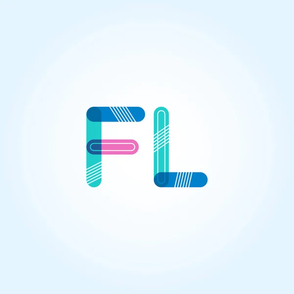 Logo de letras conectadas Fl — Vector de stock