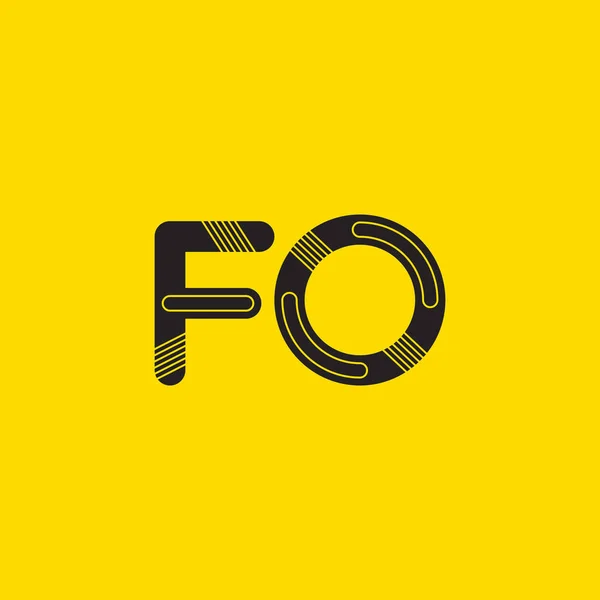 Logo des lettres connectées Fo — Image vectorielle