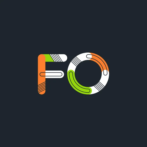 Fo 接続文字ロゴ — ストックベクタ