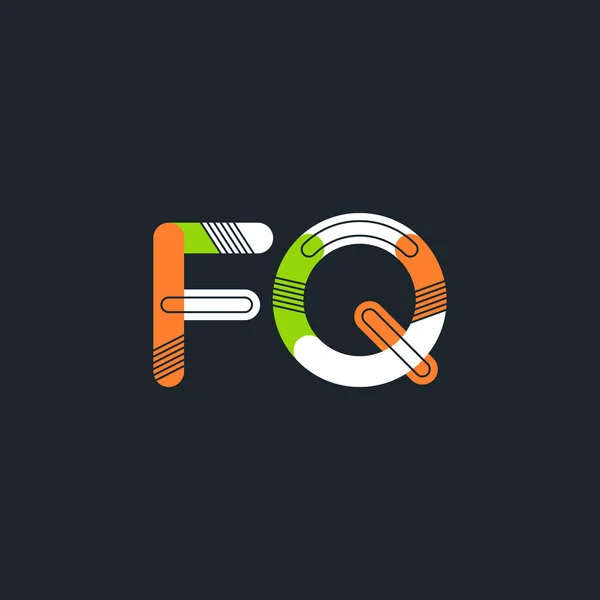 FQ συνδεδεμένο γράμματα λογότυπο — Διανυσματικό Αρχείο