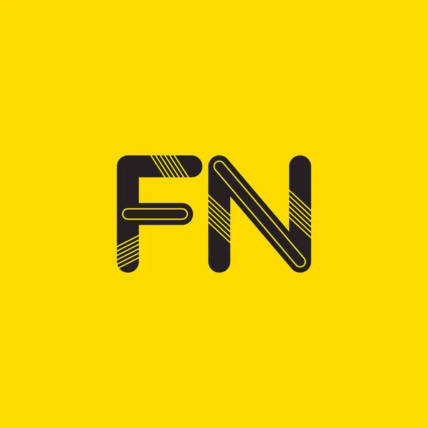 Logo Fn lettres connectées — Image vectorielle