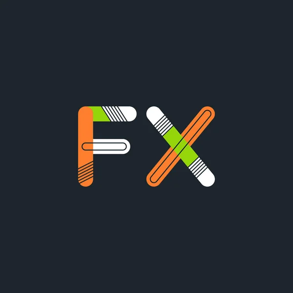 FX podłączony logo litery — Wektor stockowy