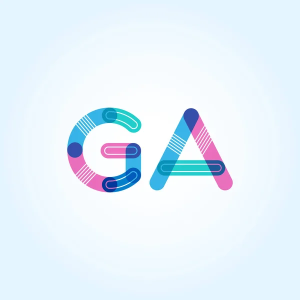 Logo de letras conectadas Ga — Vector de stock